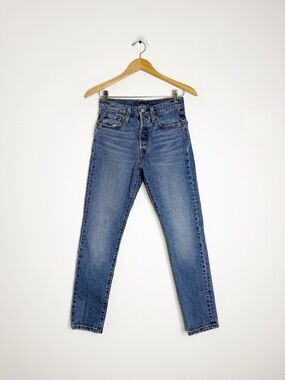 Levi’s 501S Jeans W25 L28 Straight Leg High Rise Classic Blue Denim